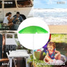 Зонт Green Glade 0013 купол 200 см, высота 205 см зеленый/серебряный A0013